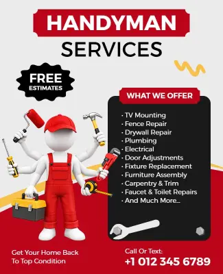 Comprehensive Handyman Services Offerings Flyer Template