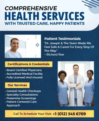 Comprehensive Health Services Promotional Flyer Template