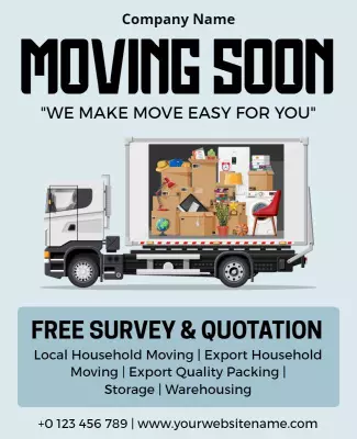 Comprehensive Household Moving Services Flyer Template