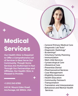 Comprehensive Medical Services Clinic Flyer Template