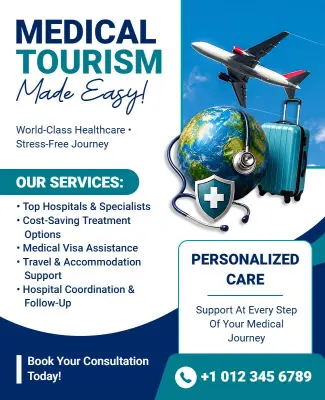 Comprehensive Medical Tourism Services Flyer Template
