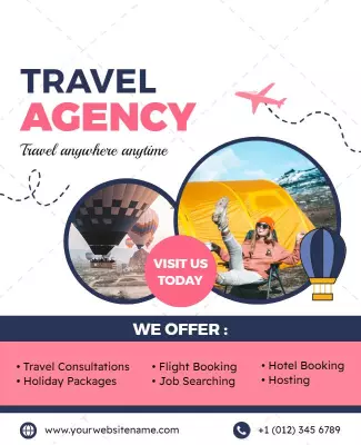 Comprehensive Travel Services Promotion Flyer Template