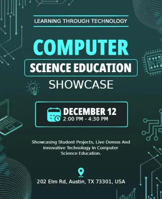 Computer Science Education Showcase Flyer Template