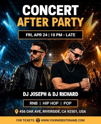 Concert After Party Event Flyer Template