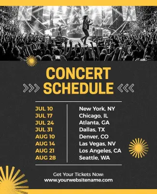 Concerts Schedule Poster Template