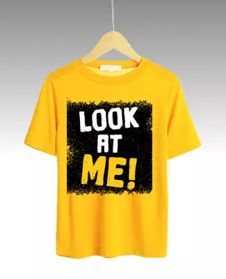 Concrete and White Look at Me T Shirt Flyer Template