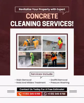 Concrete Cleaning and Restoration Services Flyer Template