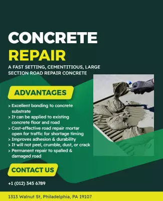 Concrete Repair Service Promotion Flyer Template