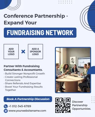 Conference Partnership Fundraising Network Flyer Template