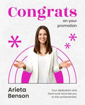Congratulations on Job Promotion Poster Template