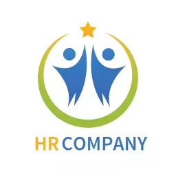 Connecting People and Enhancing Collaboration in HR Logo Template