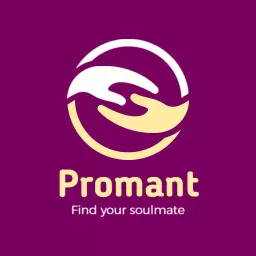 Connecting Souls Through Hands in Purple Dating Logo Template
