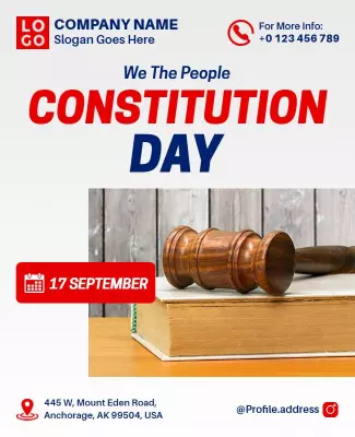 Constitution Day Celebration Event Flyer Template