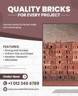 Construction Brick Supply Flyer Template