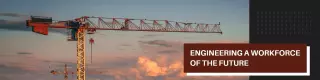 Construction Crane Against Evening Sky for LinkedIn Banner Template