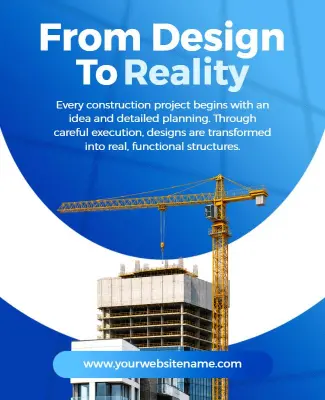 Construction Project Planning Poster Template