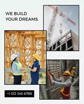 Construction Project Promotion Flyer Template