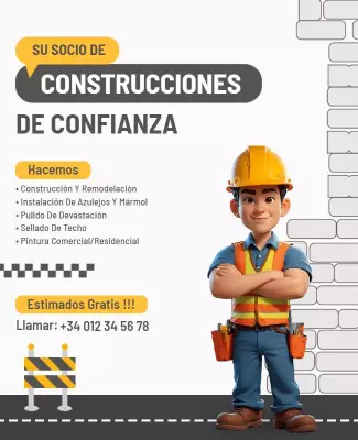 Construction Services Promotion Flyer Template