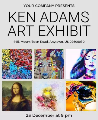 Contemporary Art Exhibit Promotional Flyer Template