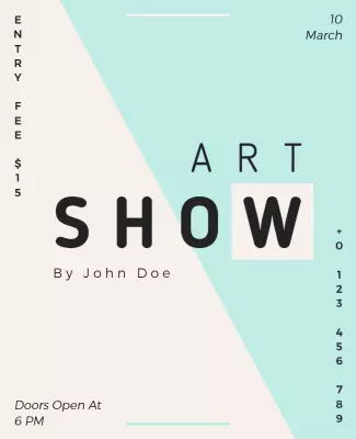 Modern Minimalist Art Show Flyer Template