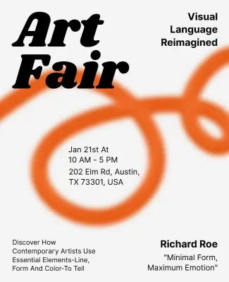 Contemporary Art Fair Exhibition Typography Poster Template