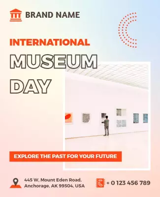 Contemporary Art Gallery International Museum Day Poster Template