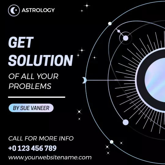 Contemporary Astrology Solutions for Business Challenges Ad Template