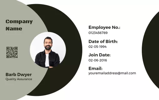 Contemporary Circle Design Employee Identity Card Template