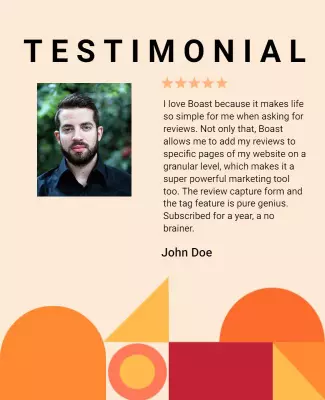 Contemporary Minimalist Testimonial Review Feedback Poster Template