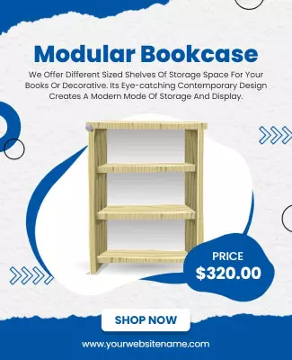 Contemporary Modular Bookcase Promotion Flyer Template