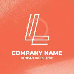 Contemporary Orange and White L Letter Design Logo Template