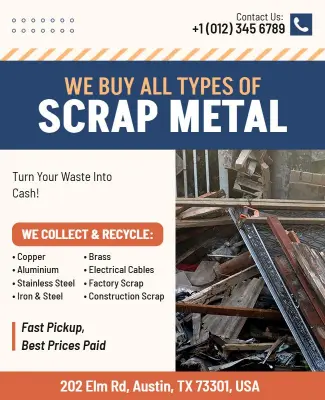 Convenient Scrap Metal Collection Flyer Template