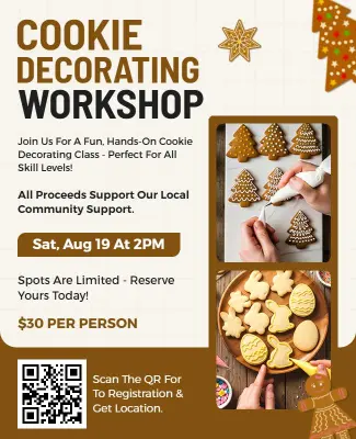 Cookie Decorating Workshop Event Flyer Template