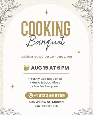 Cooking Banquet Event Flyer Template