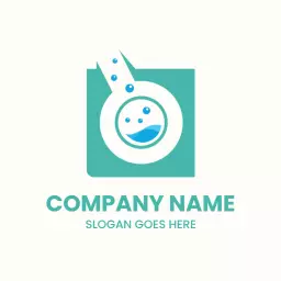 Cool Blue Design Illustrating Oxygen Purification Process Logo Template