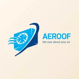 Cool Blue Design Representing Efficient HVAC Solutions Logo Template