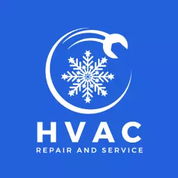 Cool Blue HVAC Repair and Service with Snowflake Design Logo Template