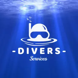 Cool Blue Underwater Snorkeling Theme for Divers Logo Template