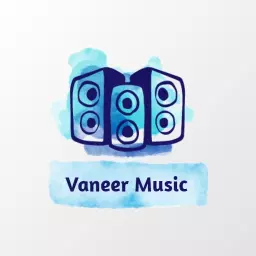 Cool Blue Watercolor Style Representing Music Vibes Logo Template