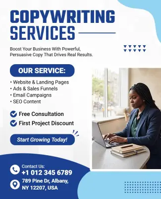 Copywriting Services Promotional Flyer Template
