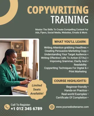 Copywriting Training Flyer Template