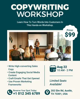 Copywriting Workshop Event Flyer Template