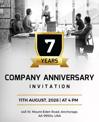 Corporate Anniversary Invitation Celebration Flyer Template