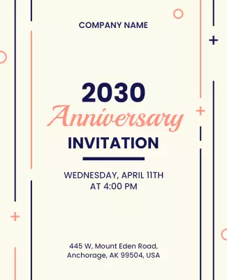 Corporate Anniversary Invitation Event Flyer Template