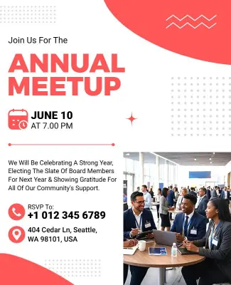 Corporate Annual Meetup Flyer Template