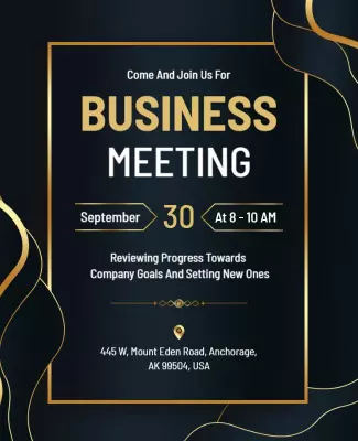 Corporate Business Meeting Announcement Flyer Template
