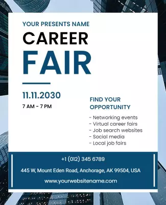 Corporate Career Fair Opportunity Flyer Template