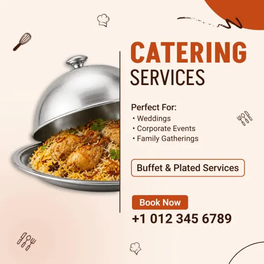 Corporate Catering Services Ad Template