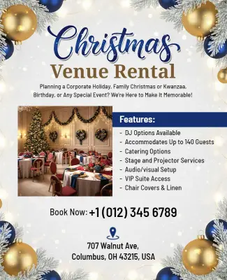 Corporate Christmas Venue Rental Flyer Template