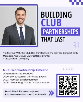 Corporate Club Partnership Event Flyer Template